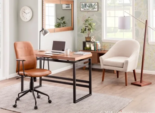 Kirkland's Home Tufted Faux Leather Office Chair- Office Furniture