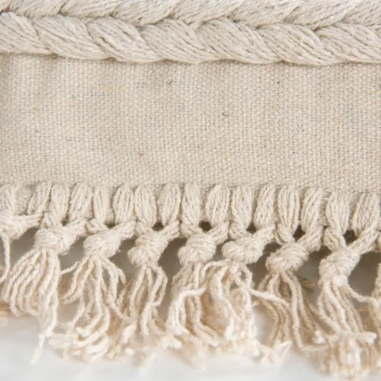 Kirkland's Home Tufted Macrame Tassels Lumbar Pillow- Pillows