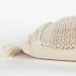 Kirkland's Home Tufted Macrame Tassels Lumbar Pillow- Pillows