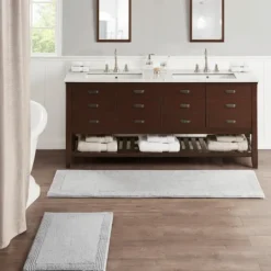 Kirkland's Home Tufted Reversible Bath Mat, 34 In.- Bathroom Rugs