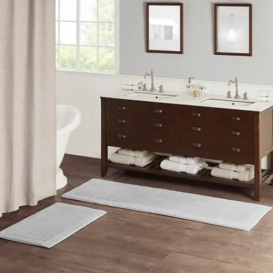 Kirkland's Home Tufted Reversible Bath Mat, 34 In.- Bathroom Rugs