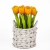 Kirkland's Home Tulip Arrangement In Basket- Arrangements & Greenery