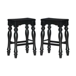 Kirkland's Home Turned Legs Island Stools, Set Of 2- Bar Stools & Counter Height Stools