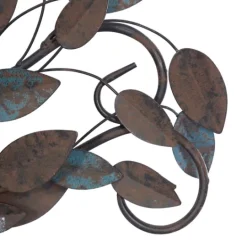 Kirkland's Home Turquoise Bronze Distressed Iron Vine Wall Plaque- Wall Plaques