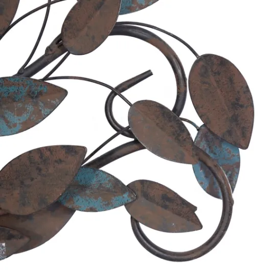 Kirkland's Home Turquoise Bronze Distressed Iron Vine Wall Plaque- Wall Plaques