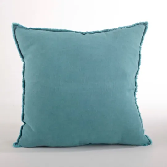 Kirkland's Home Turquoise Fringed Edge Pillow- Pillows