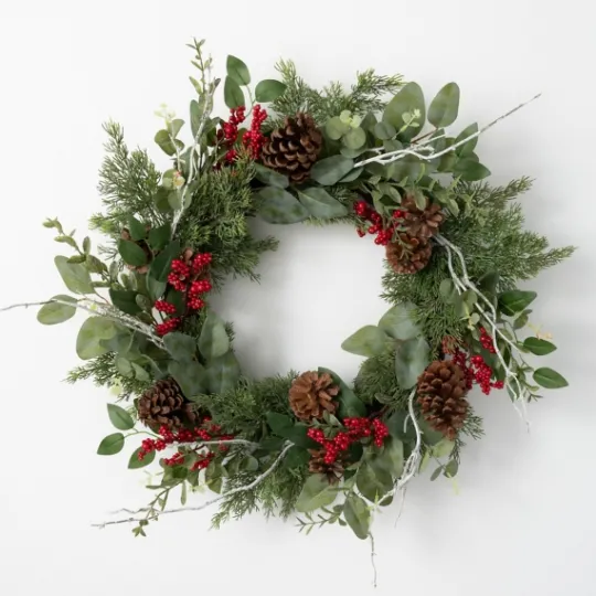 Kirkland's Home Twigs And Winter Foliage Pine Berry Wreath- Wreaths