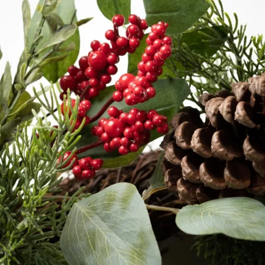 Kirkland's Home Twigs And Winter Foliage Pine Berry Wreath- Wreaths