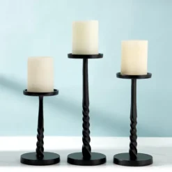 Kirkland's Home Twisted Metal Pillar Candle Holder, 10 In.- Candle Holders