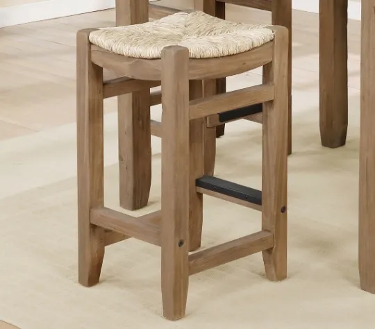 Kirkland's Home Twisted Seagrass And Wood Counter Stools, Set Of 2- Bar Stools & Counter Height Stools