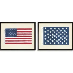 Kirkland's Home Two Flags Framed Art Prints, Set Of 2- Framed Art
