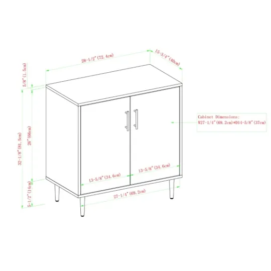 Kirkland's Home Two Tone Chevron Cabinet- Cabinets & Sideboards