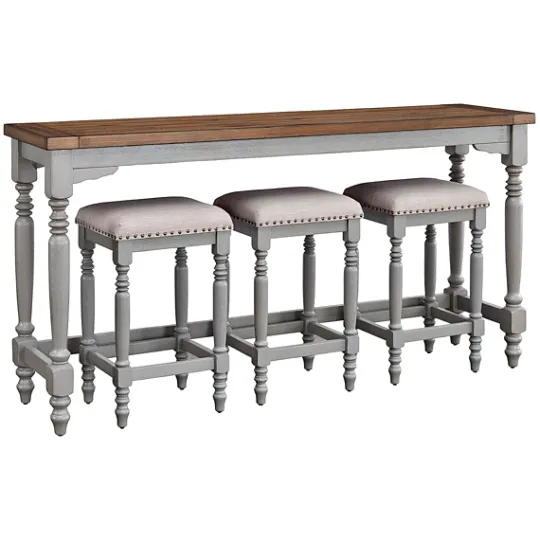 Kirkland's Home Two Tone Wood 4-Pc. Counter Table & Stool Set- Dining Sets