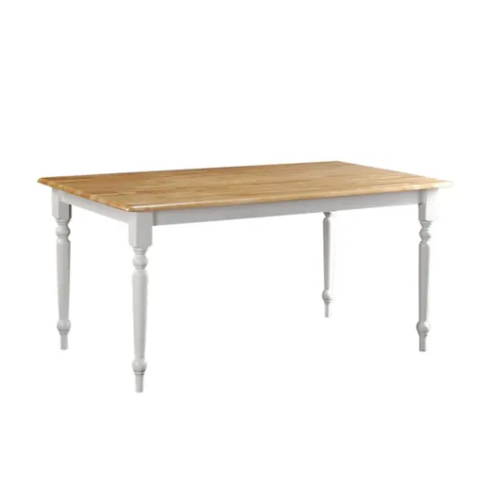 Kirkland's Home Two Toned Wood Farmhouse Dining Table- Dining Tables