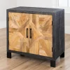 Kirkland's Home Two-Tone Diamond Parquet Cabinet- Cabinets & Sideboards
