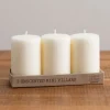 Kirkland's Home Unscented Mini Pillar Candles, Set Of 3- Candles