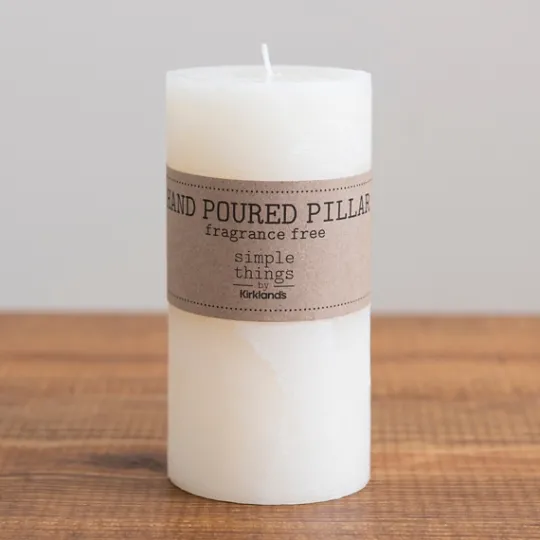 Kirkland's Home Unscented Pillar Candle, 6 In.- Candles