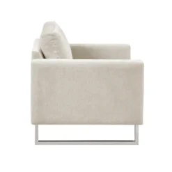 Kirkland's Home Upholstered And Chrome Accent Chair- Accent Chairs