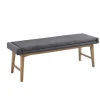 Kirkland's Home Upholstered And Wood Legs Bench- Benches & Ottomans
