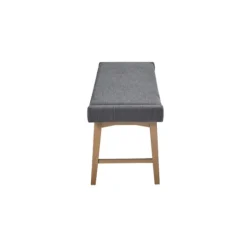 Kirkland's Home Upholstered And Wood Legs Bench- Benches & Ottomans