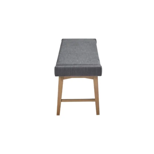 Kirkland's Home Upholstered And Wood Legs Bench- Benches & Ottomans