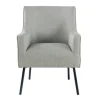 Kirkland's Home Upholstered Black Legs Accent Chair- Accent Chairs