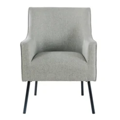 Kirkland's Home Upholstered Black Legs Accent Chair- Accent Chairs