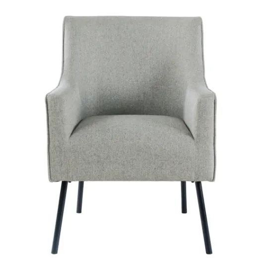 Kirkland's Home Upholstered Black Legs Accent Chair- Accent Chairs