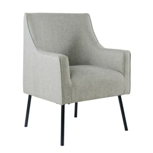 Kirkland's Home Upholstered Black Legs Accent Chair- Accent Chairs