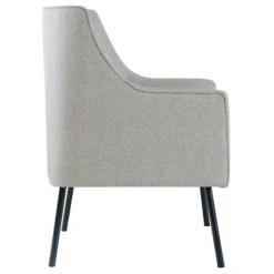 Kirkland's Home Upholstered Black Legs Accent Chair- Accent Chairs