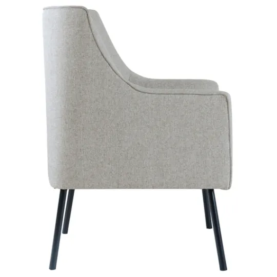Kirkland's Home Upholstered Black Legs Accent Chair- Accent Chairs