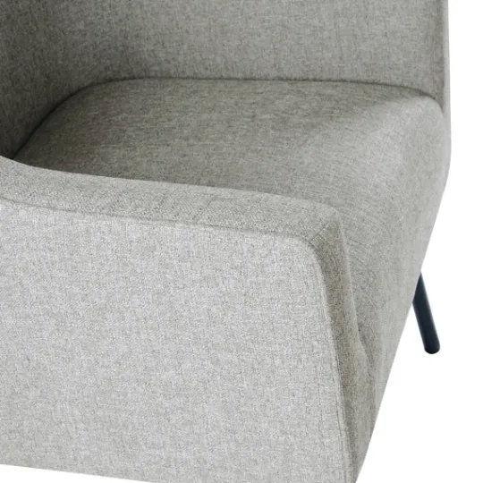 Kirkland's Home Upholstered Black Legs Accent Chair- Accent Chairs
