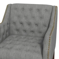 Kirkland's Home Upholstered Button Tufted Accent Chair- Accent Chairs
