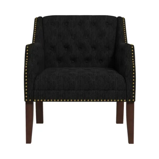 Kirkland's Home Upholstered Button Tufted Accent Chair- Accent Chairs