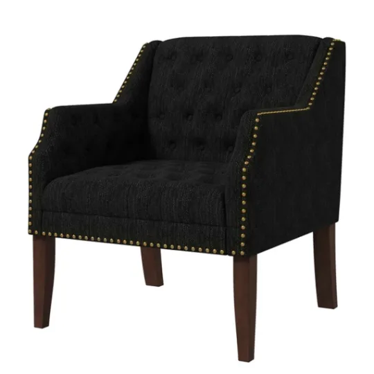 Kirkland's Home Upholstered Button Tufted Accent Chair- Accent Chairs