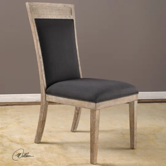 Kirkland's Home Upholstered Cane Detailing Dining Chair- Dining Chairs