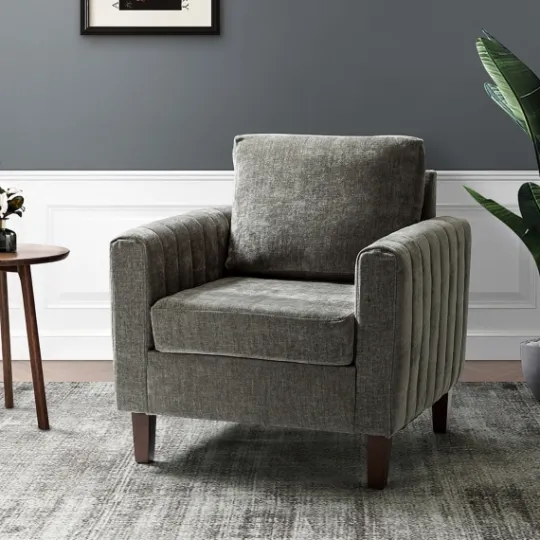 Kirkland's Home Upholstered Club Accent Chair- Accent Chairs