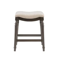 Kirkland's Home Upholstered Curved Seat Counter Stool- Bar Stools & Counter Height Stools