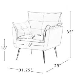 Kirkland's Home Upholstered Flange Accent Chair- Accent Chairs