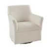 Kirkland's Home Upholstered Flared Arm Swivel Accent Chair- Accent Chairs
