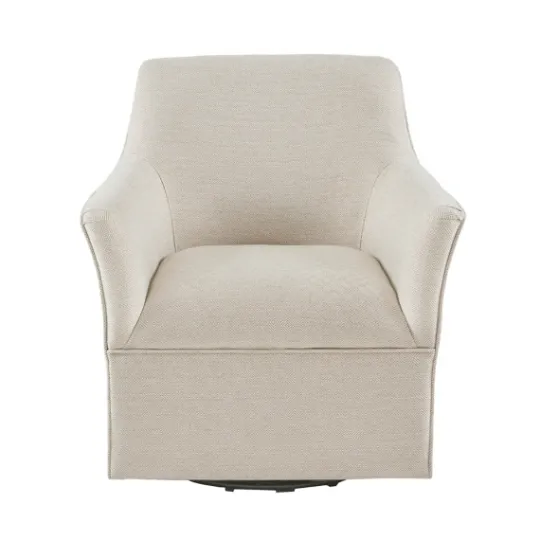 Kirkland's Home Upholstered Flared Arm Swivel Accent Chair- Accent Chairs