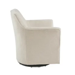 Kirkland's Home Upholstered Flared Arm Swivel Accent Chair- Accent Chairs