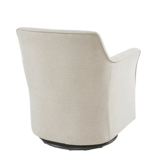 Kirkland's Home Upholstered Flared Arm Swivel Accent Chair- Accent Chairs