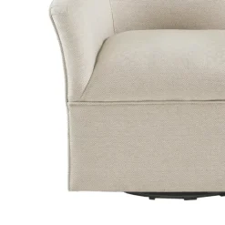 Kirkland's Home Upholstered Flared Arm Swivel Accent Chair- Accent Chairs