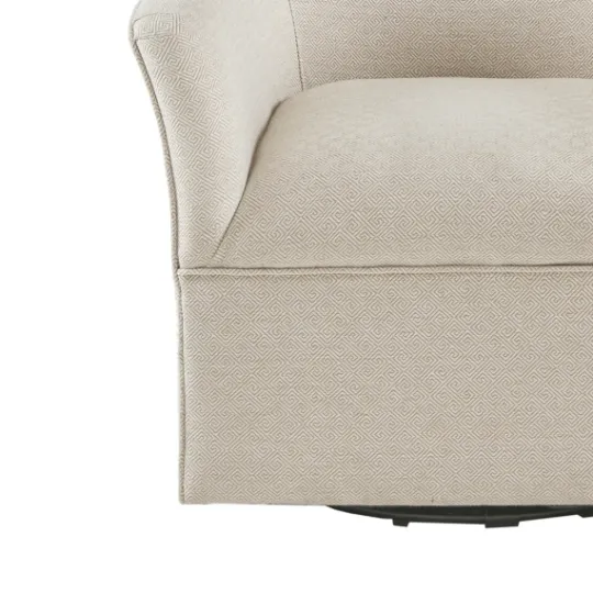Kirkland's Home Upholstered Flared Arm Swivel Accent Chair- Accent Chairs