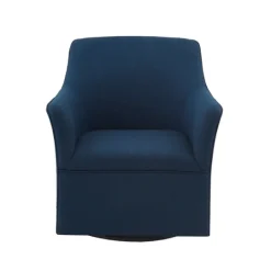 Kirkland's Home Upholstered Flared Arm Swivel Accent Chair- Accent Chairs