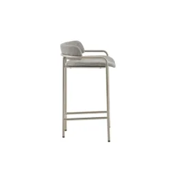 Kirkland's Home Upholstered Low Back Counter Stool- Bar Stools & Counter Height Stools