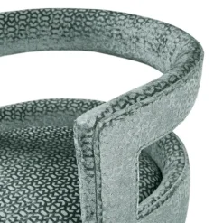 Kirkland's Home Upholstered Low Back Swivel Counter Stool- Bar Stools & Counter Height Stools