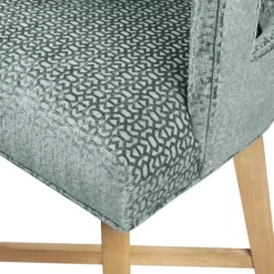 Kirkland's Home Upholstered Low Back Swivel Counter Stool- Bar Stools & Counter Height Stools