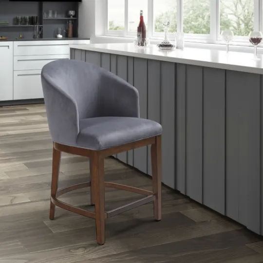 Kirkland's Home Upholstered Martha Stewart Counter Stool- Bar Stools & Counter Height Stools